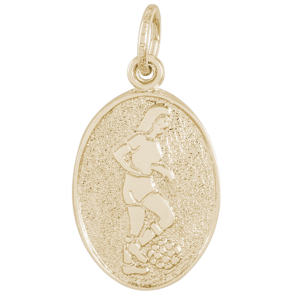 Rembrandt 14k Yellow Gold Femaile Soccer Charm