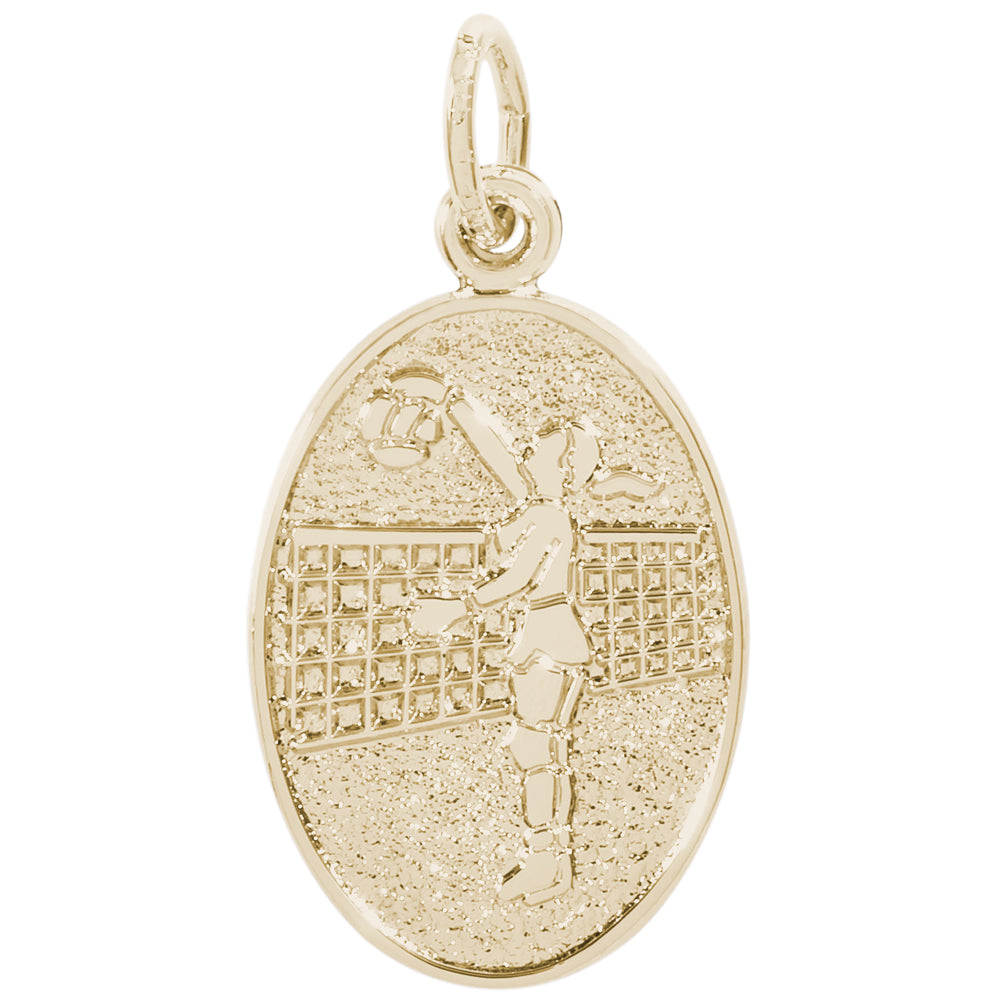 Rembrandt 14k Yellow Gold Female Volleyball Charm