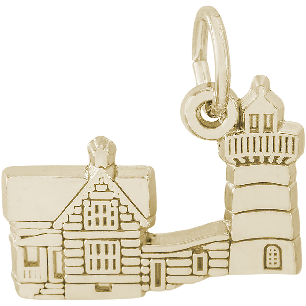 Rembrandt 14k Yellow Gold Nubble Lighthouse, ME Charm