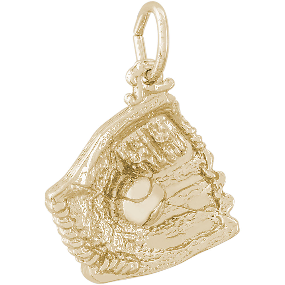 Rembrandt 14k Yellow Gold Baseball & Mitt Charm