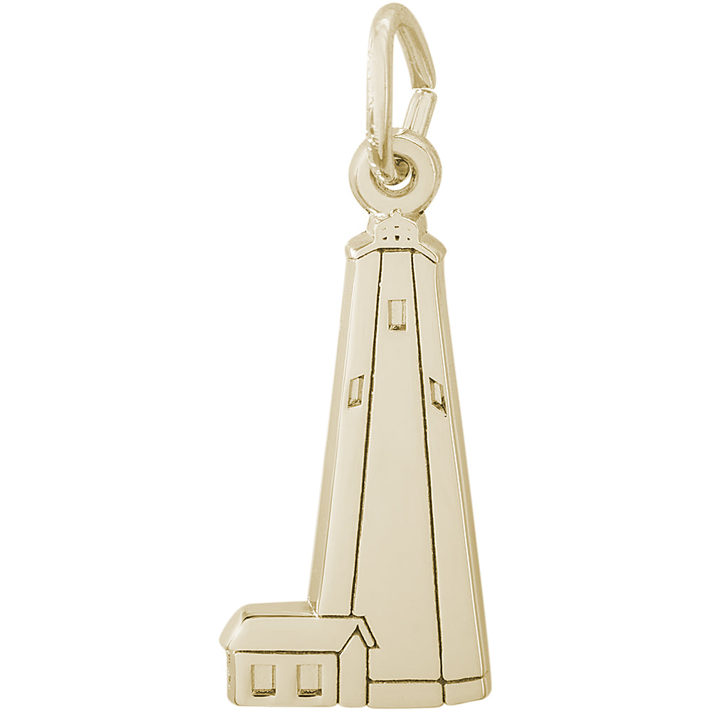 Rembrandt 14k Yellow Gold Bald Head Lighthouse Charm