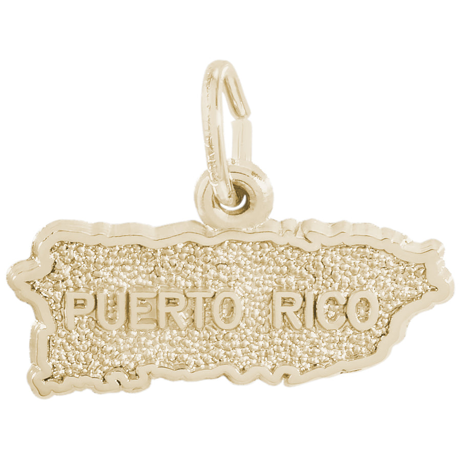 Rembrandt 14k Yellow Gold Puerto Rico Map Charm