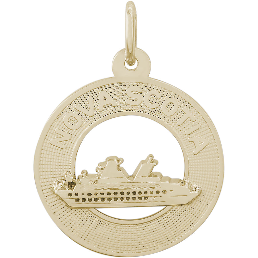 Rembrandt 14k Yellow Gold Nova Scotia Cruise Ship Charm