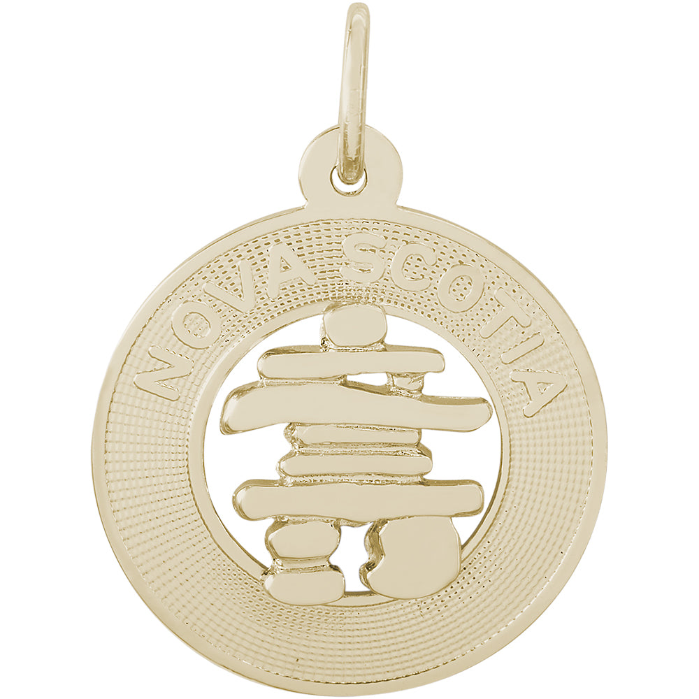 Rembrandt 14k Yellow Gold Nova Scotia Inukshuk Charm