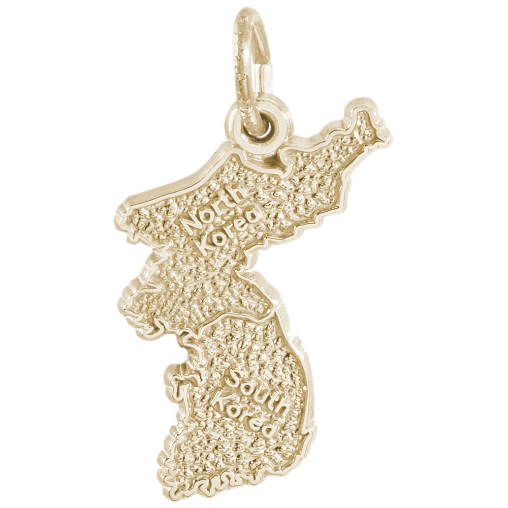 Rembrandt 14k Yellow Gold Korea Map Charm