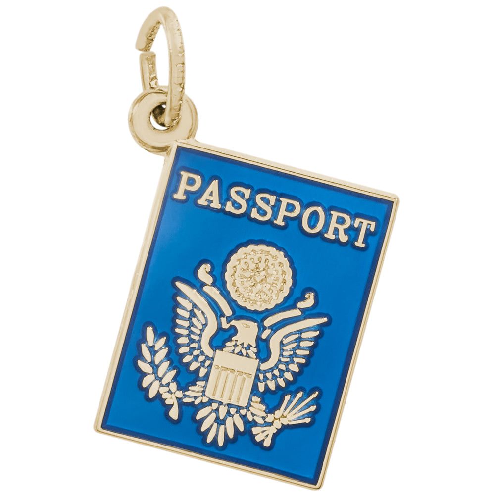 Rembrandt 14k Yellow Gold Passport Charm