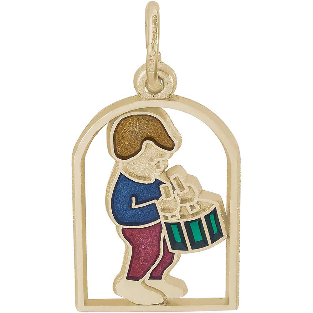 Rembrandt 14k Yellow Gold 12 Drummers Drumming Charm