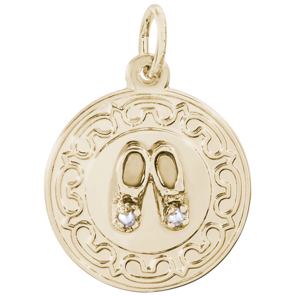 Rembrandt 14k Yellow Gold Baby Shoe Charm