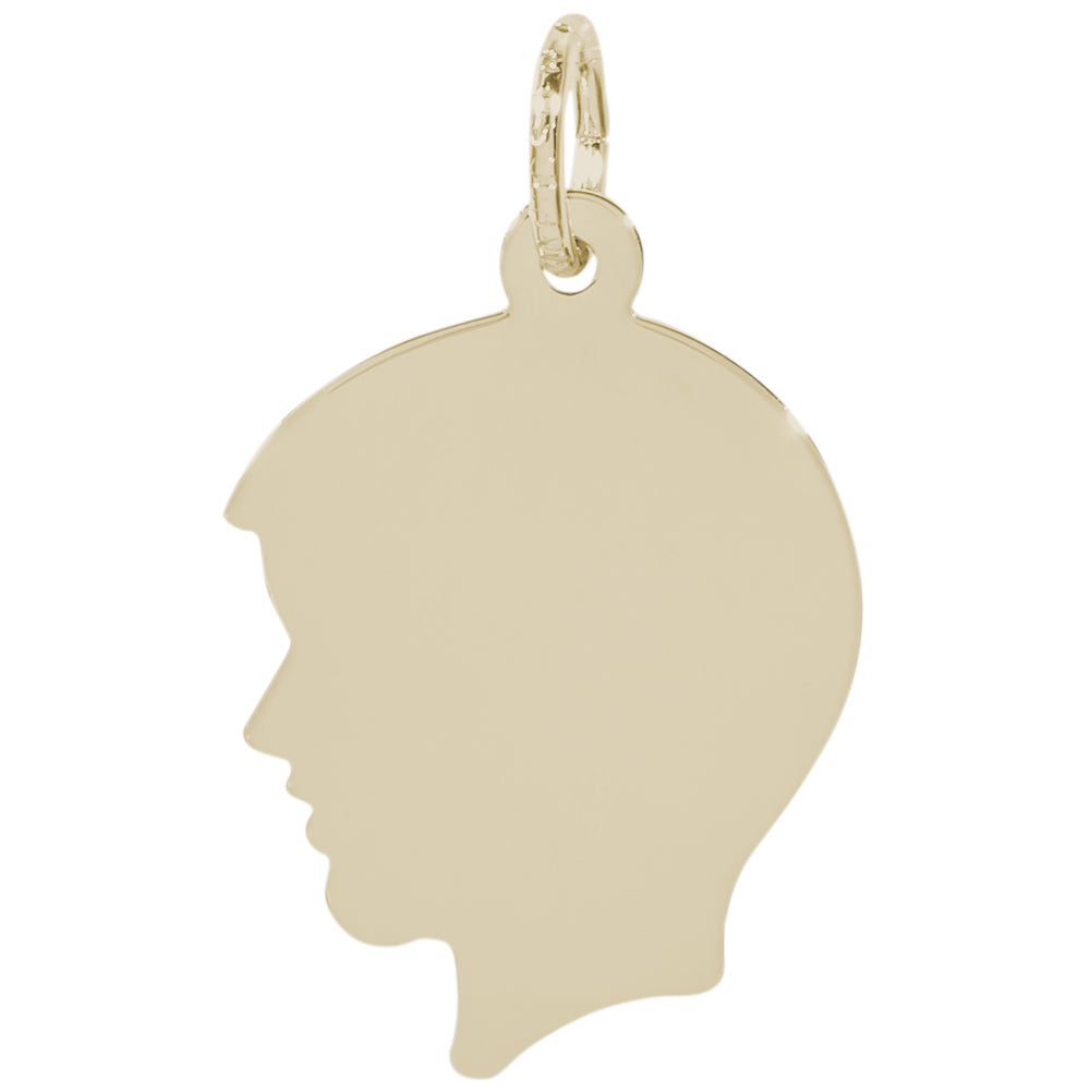 Rembrandt 14k Yellow Gold Boys Head Charm
