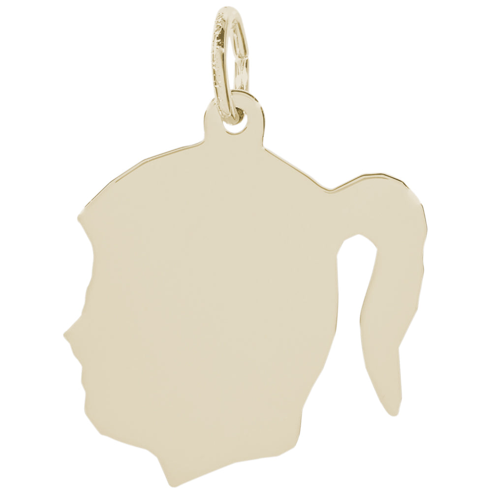 Rembrandt 14k Yellow Gold Girls Head Charm