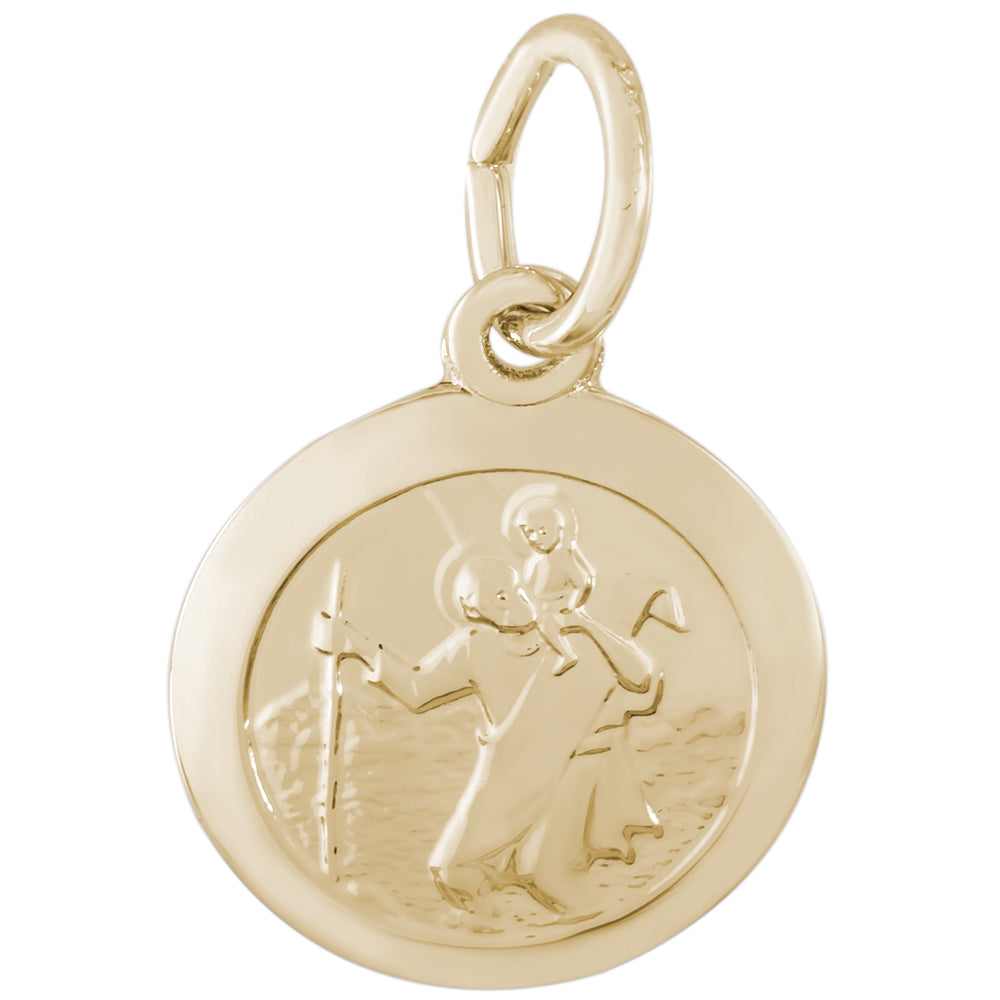 Rembrandt 14k Yellow Gold St. Christopher Charm