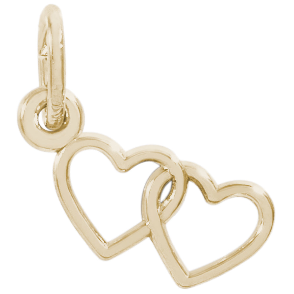 Rembrandt 14k Yellow Gold Two Hearts Charm