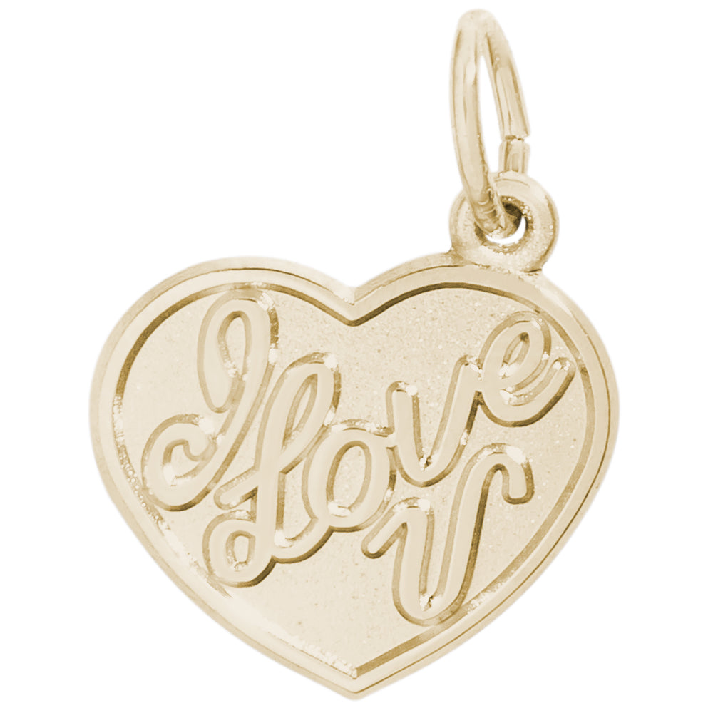 Rembrandt 14k Yellow Gold I Love You Charm