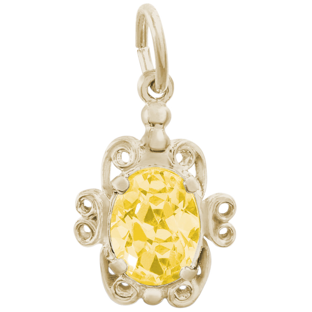Rembrandt 14k Yellow Gold November Birthstone Charm