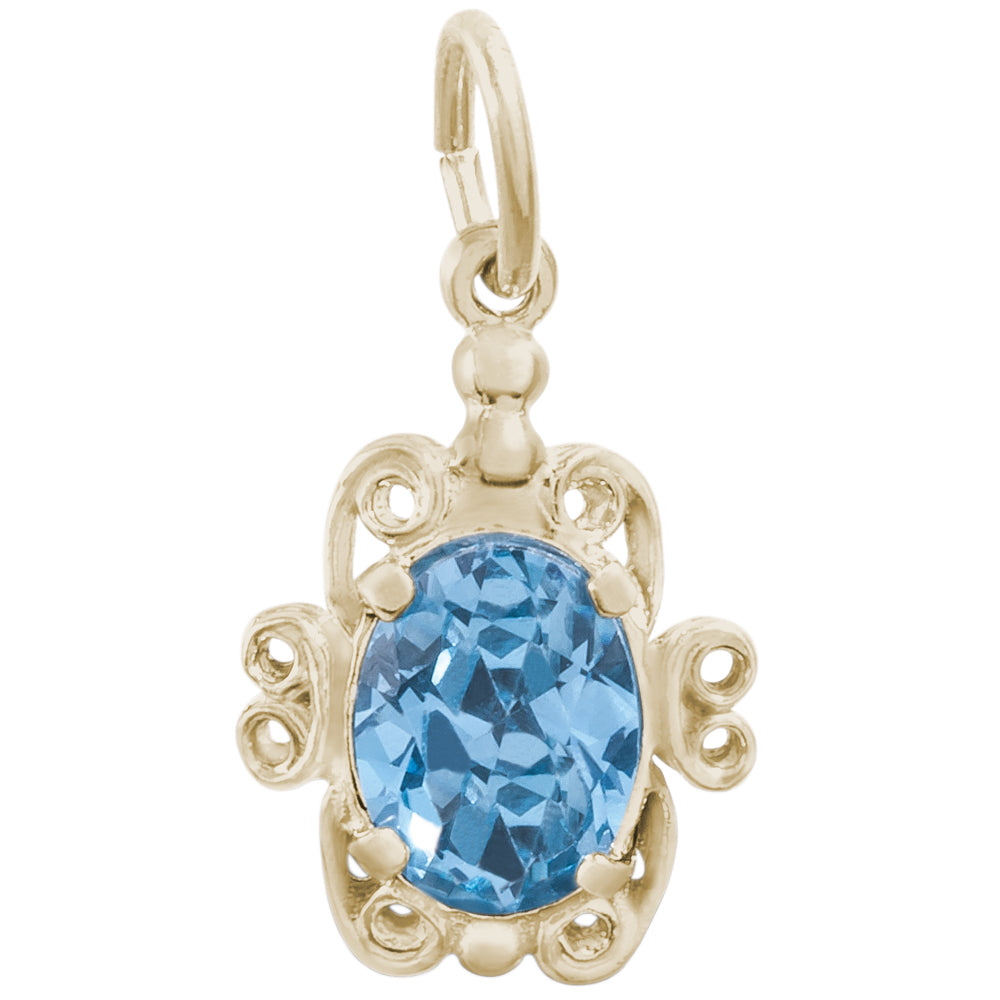 Rembrandt 14k Yellow Gold December Birthstone Charm