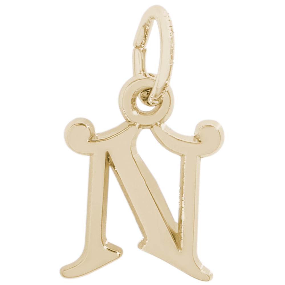 Rembrandt 14k Yellow Gold Initial N Charm