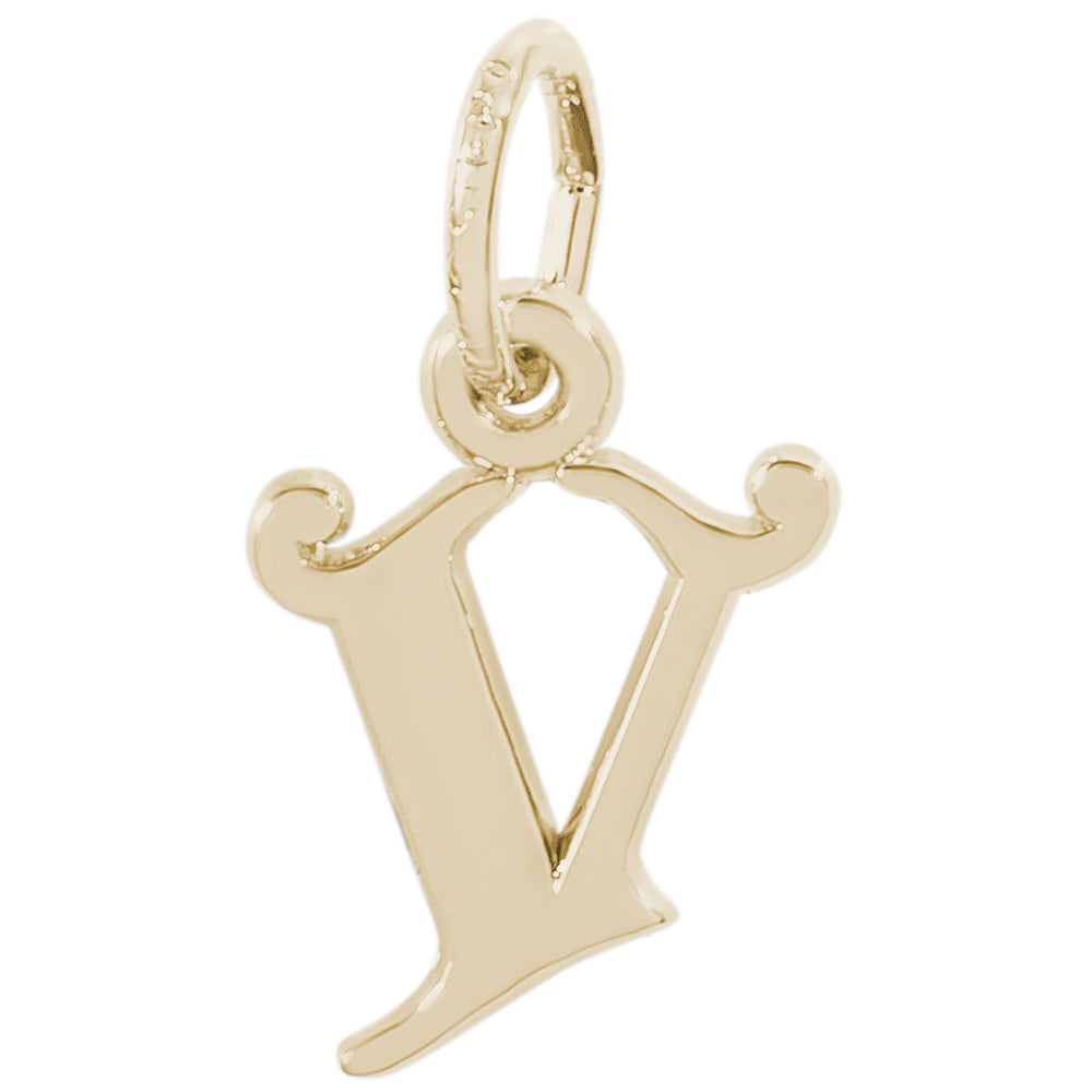 Rembrandt 14k Yellow Gold Initial V Charm