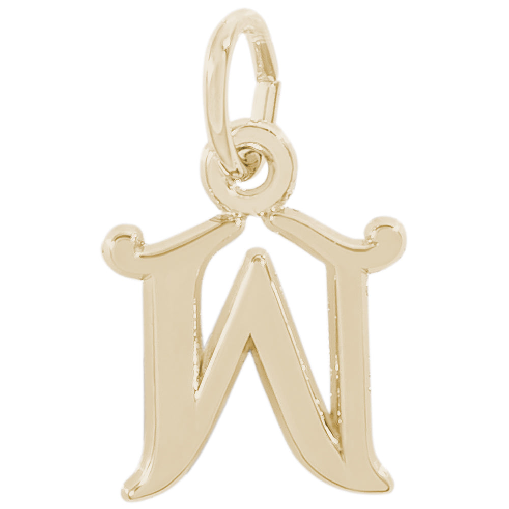 Rembrandt 14k Yellow Gold Initial W Charm