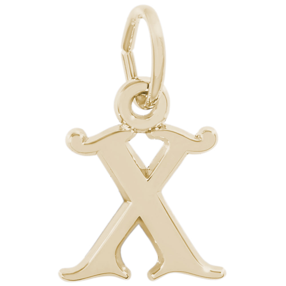 Rembrandt 14k Yellow Gold Initial X Charm