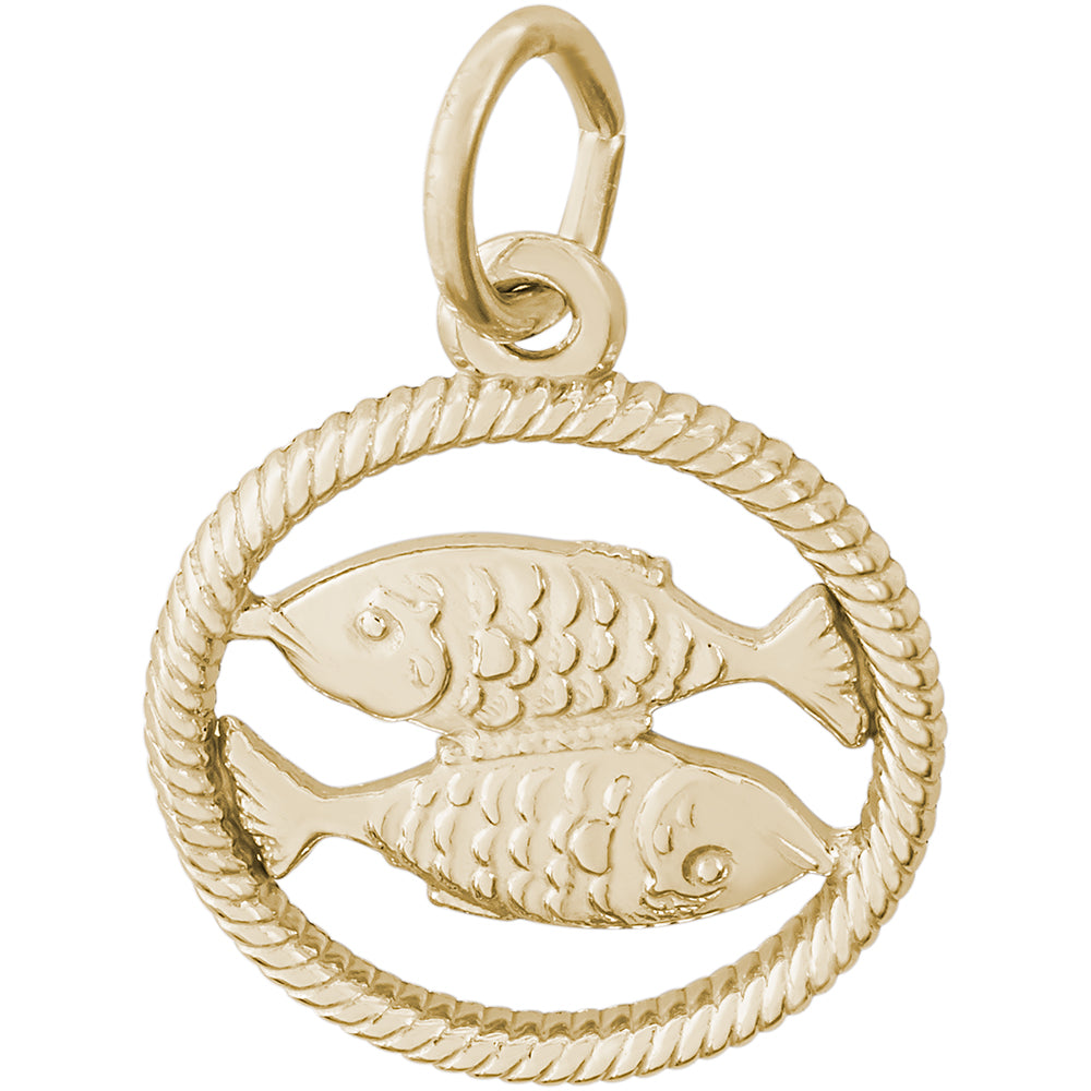 Rembrandt 14k Yellow Gold Pisces Charm