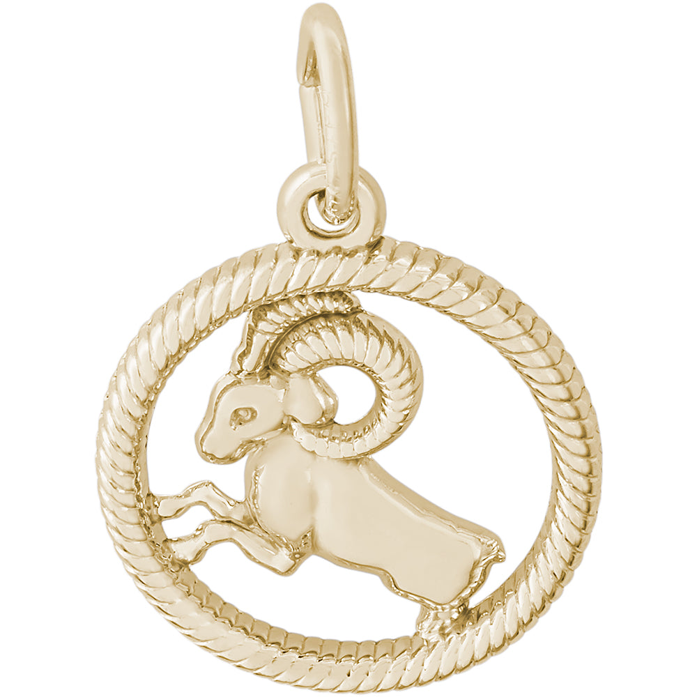 Rembrandt 14k Yellow Gold Aries Charm
