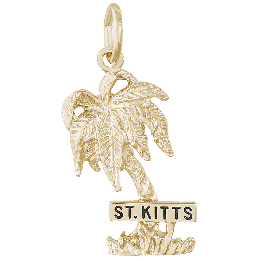 Rembrandt 14k Yellow Gold St. Kitts Palm w/ Sign Charm