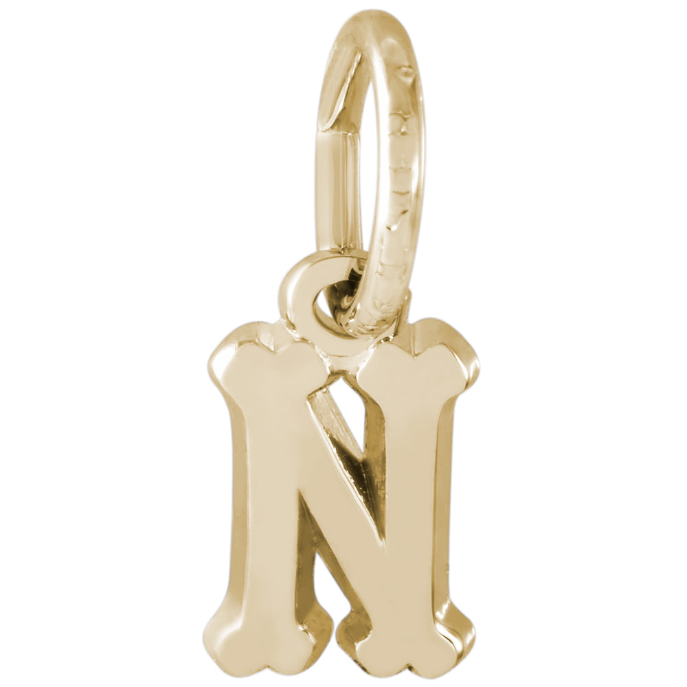 Rembrandt 14k Yellow Gold Initial N Charm
