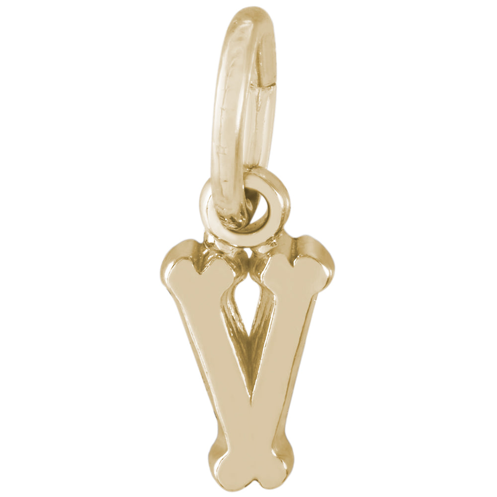 Rembrandt 14k Yellow Gold Initial V Charm