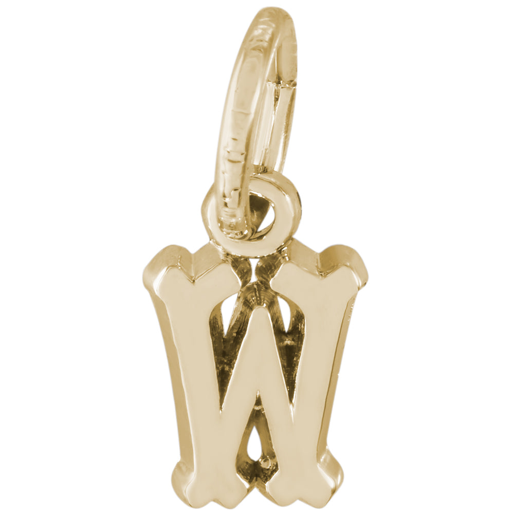 Rembrandt 14k Yellow Gold Initial W Charm