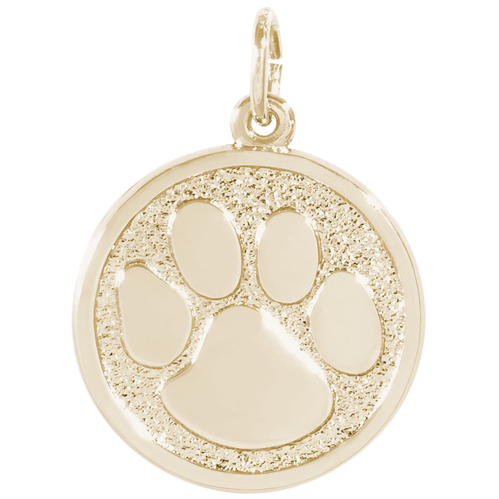 Rembrandt 14k Yellow Gold Paw Print Charm