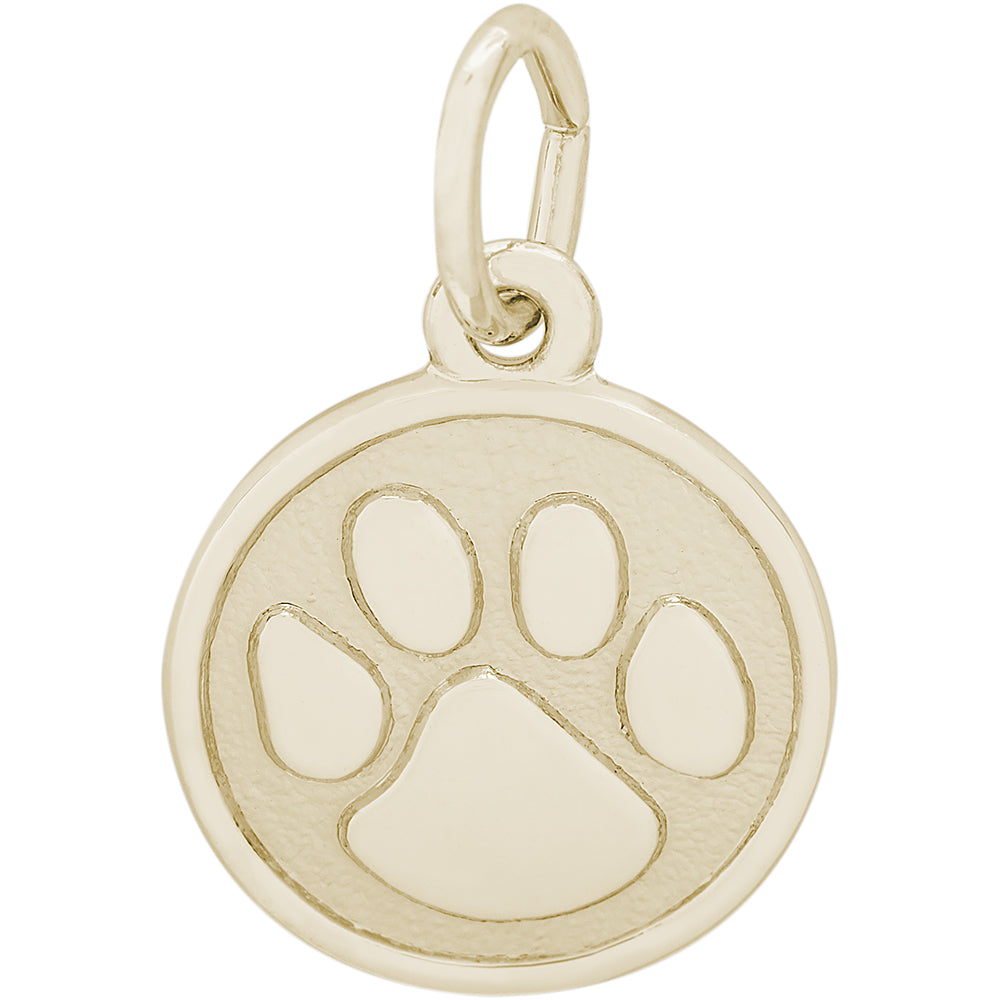 Rembrandt 14k Yellow Gold Paw Print Charm