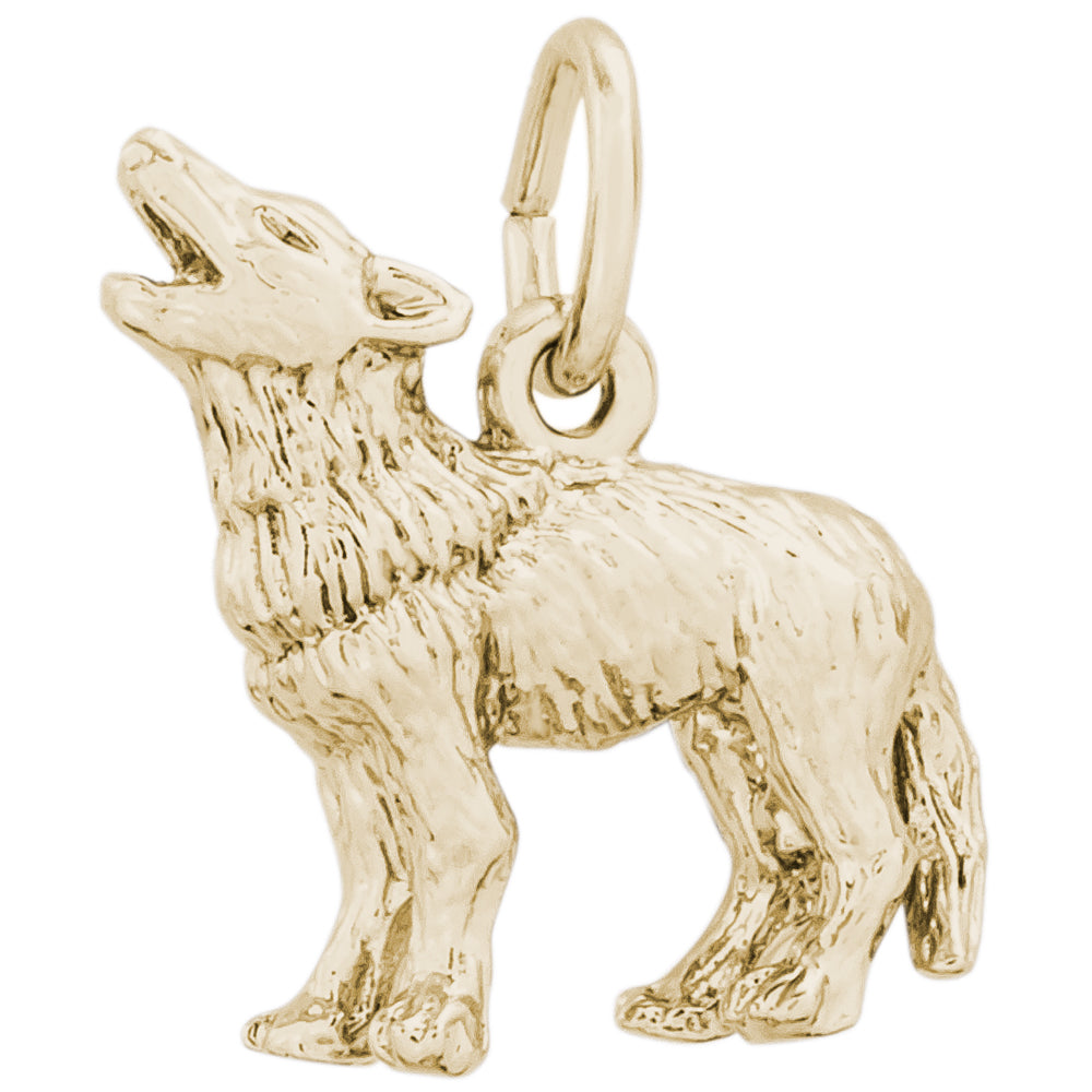 Rembrandt 14k Yellow Gold Wolf Charm