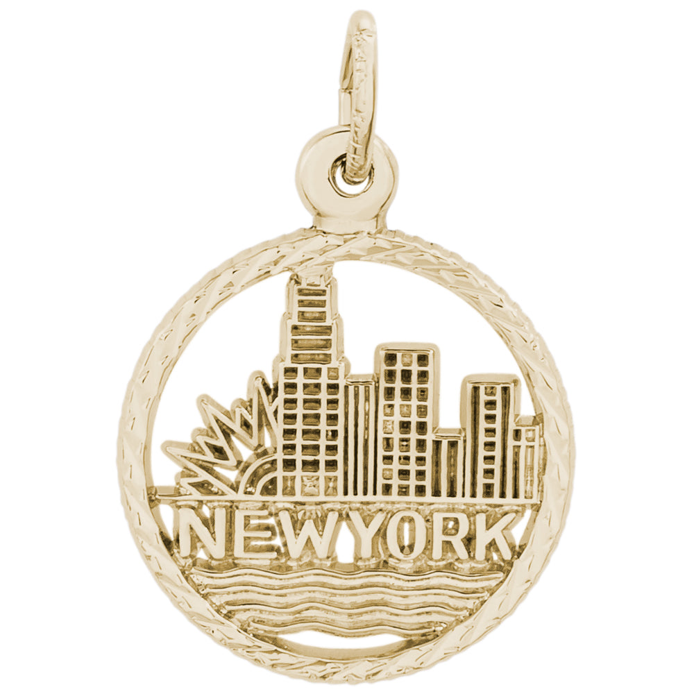 Rembrandt 14k Yellow Gold New York Skyline Charm