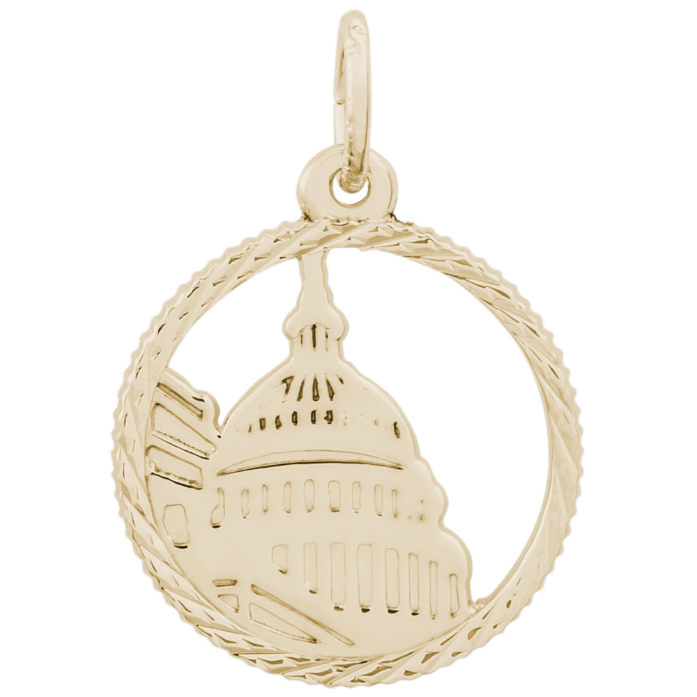 Rembrandt 14k Yellow Gold USA Capitol Bldg. Charm
