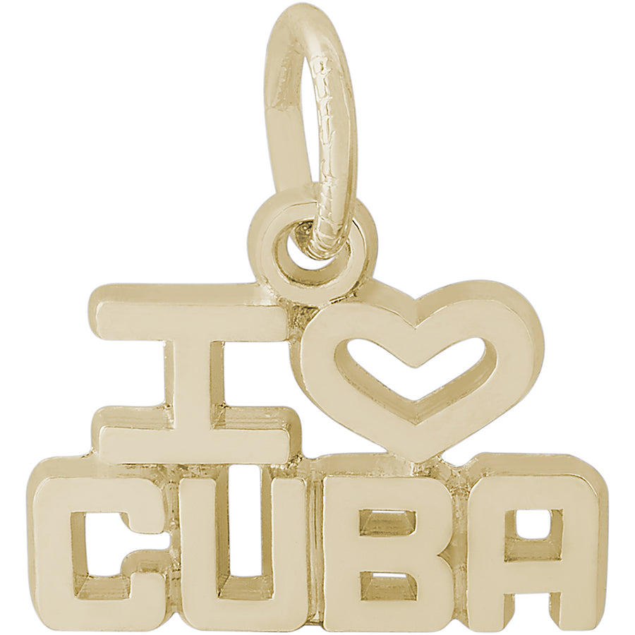 Rembrandt 14k Yellow Gold I love Cuba Charm