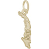 Rembrandt 14k Yellow Gold Cuba Map Charm