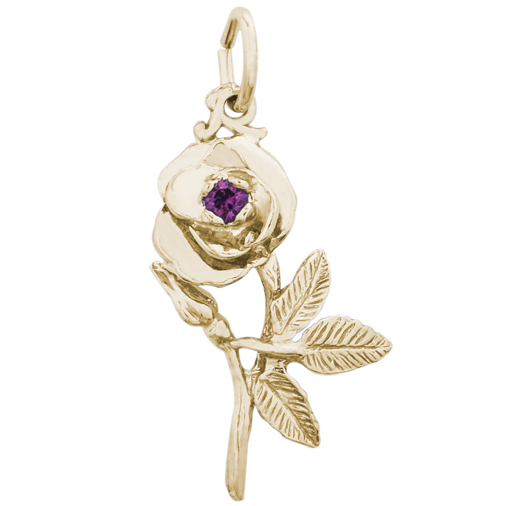 Rembrandt 14k Yellow Gold Rose Charm