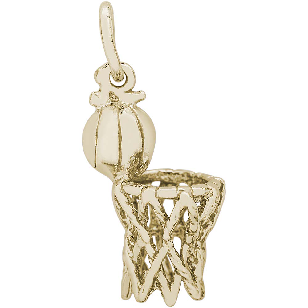 Rembrandt 14k Yellow Gold Hoop & Net Charm