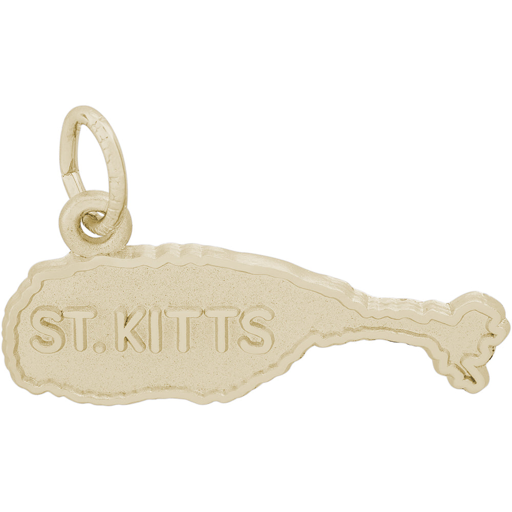 Rembrandt 14k Yellow Gold St. Kitt Map Charm