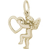 Rembrandt 14k Yellow Gold Angel With Heart Charm