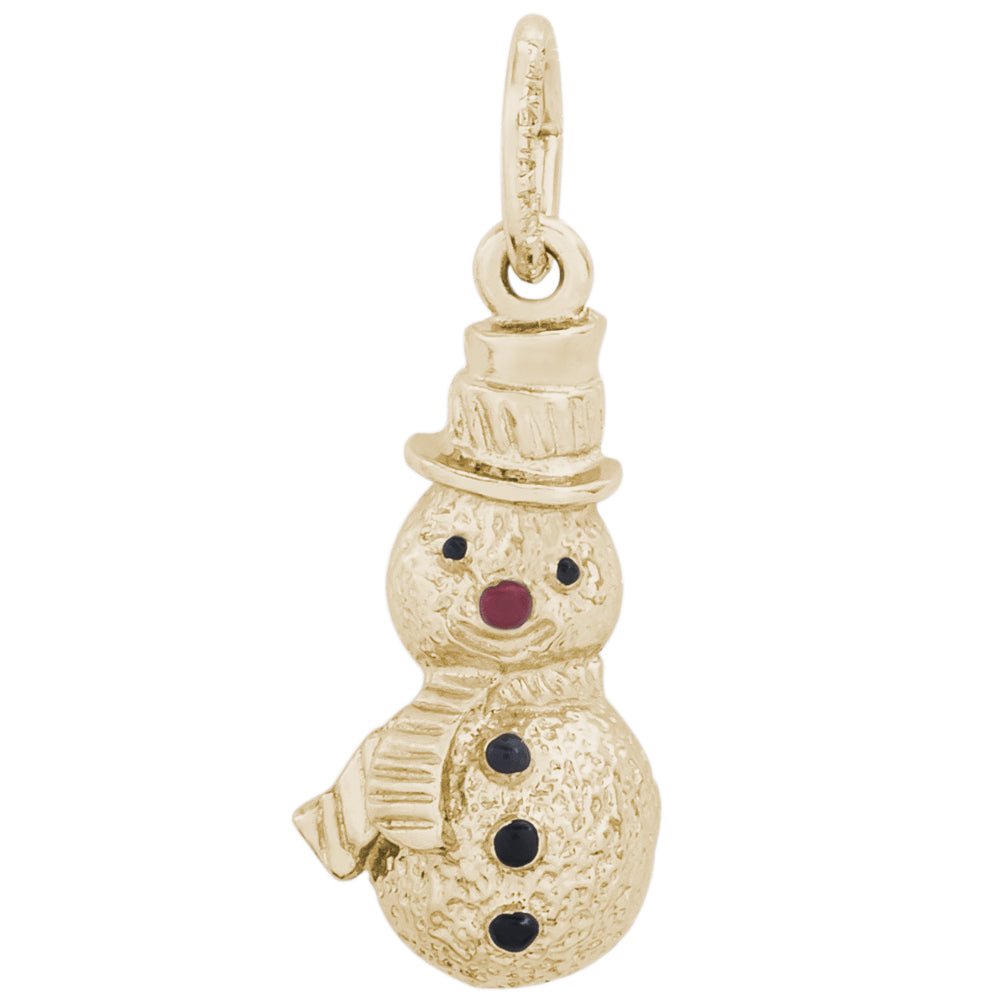 Rembrandt 14k Yellow Gold Snowman Charm