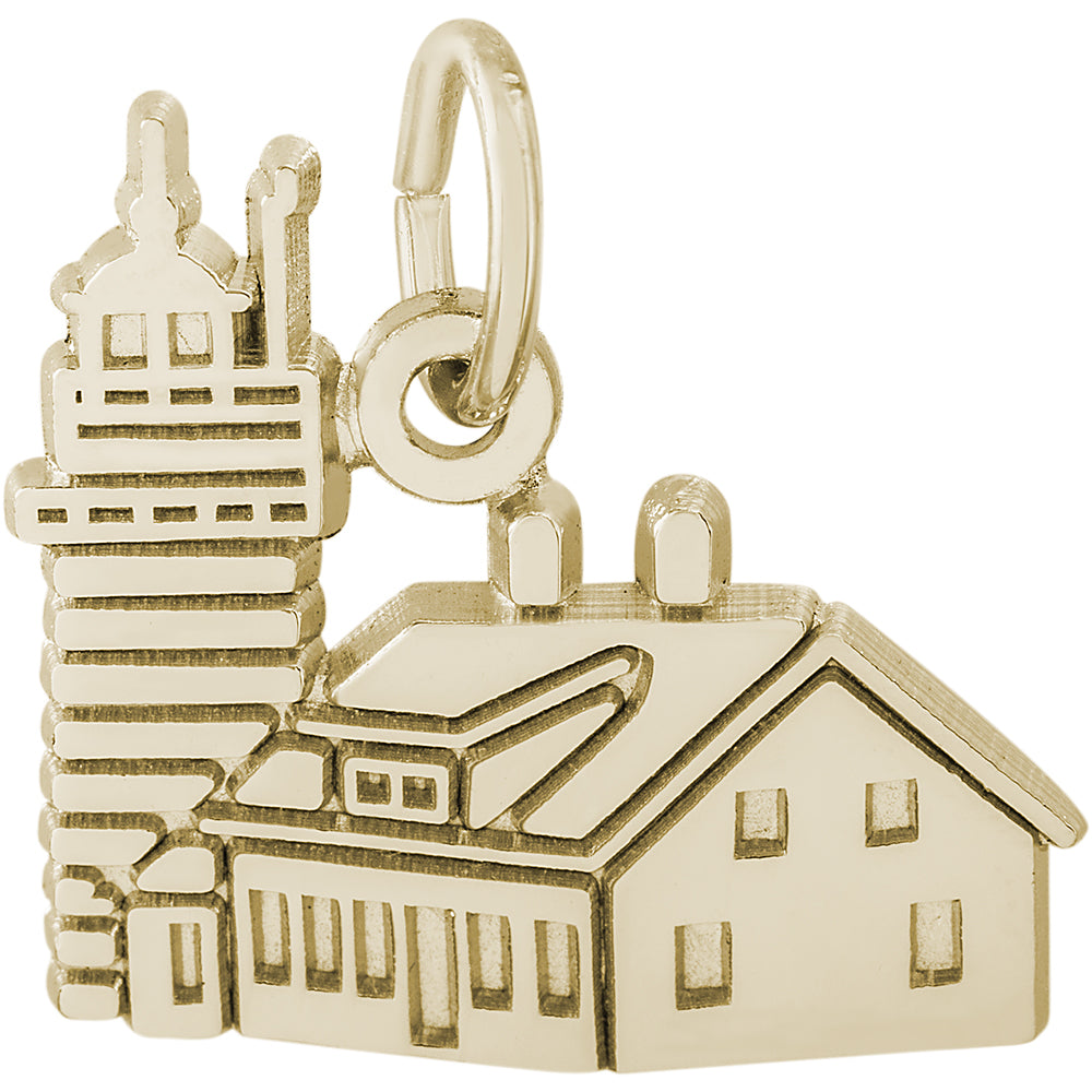 Rembrandt 14k Yellow Gold Quoddy Head Lighthouse Charm