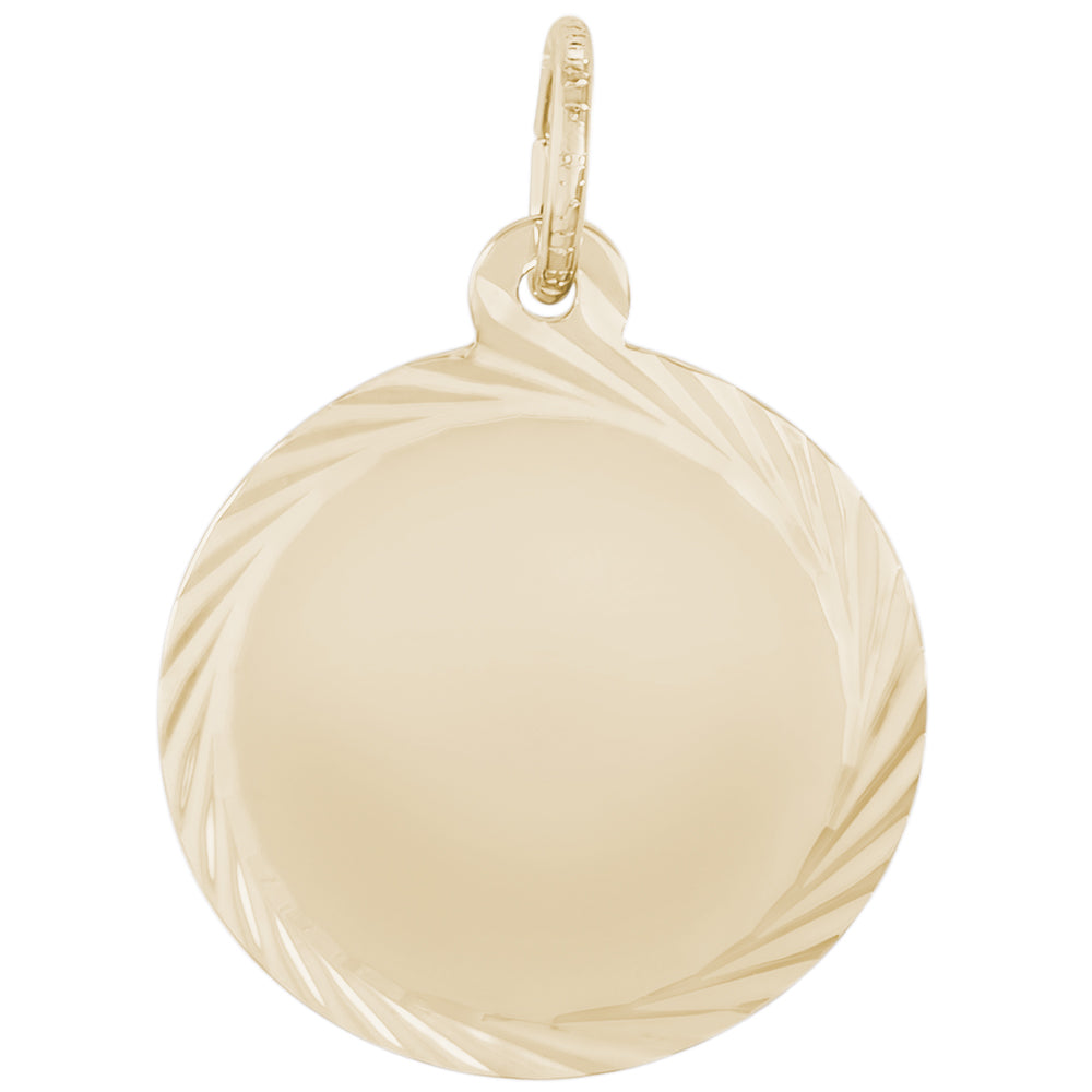 Rembrandt 14k Yellow Gold Round Disc Charm