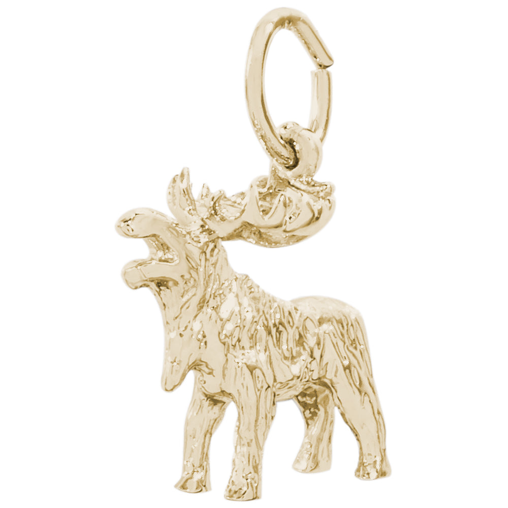 Rembrandt 14k Yellow Gold Moose 3D Charm