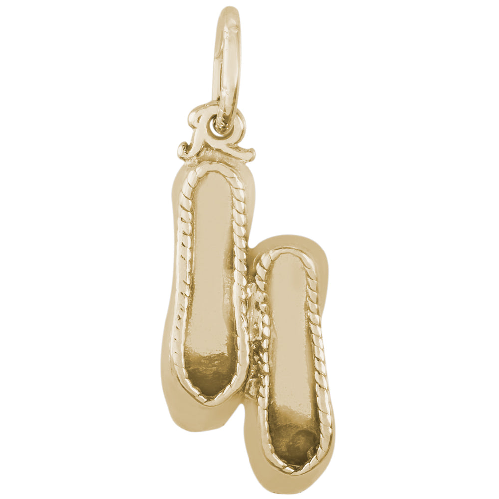 Rembrandt 14k Yellow Gold Ballet Slippers Charm