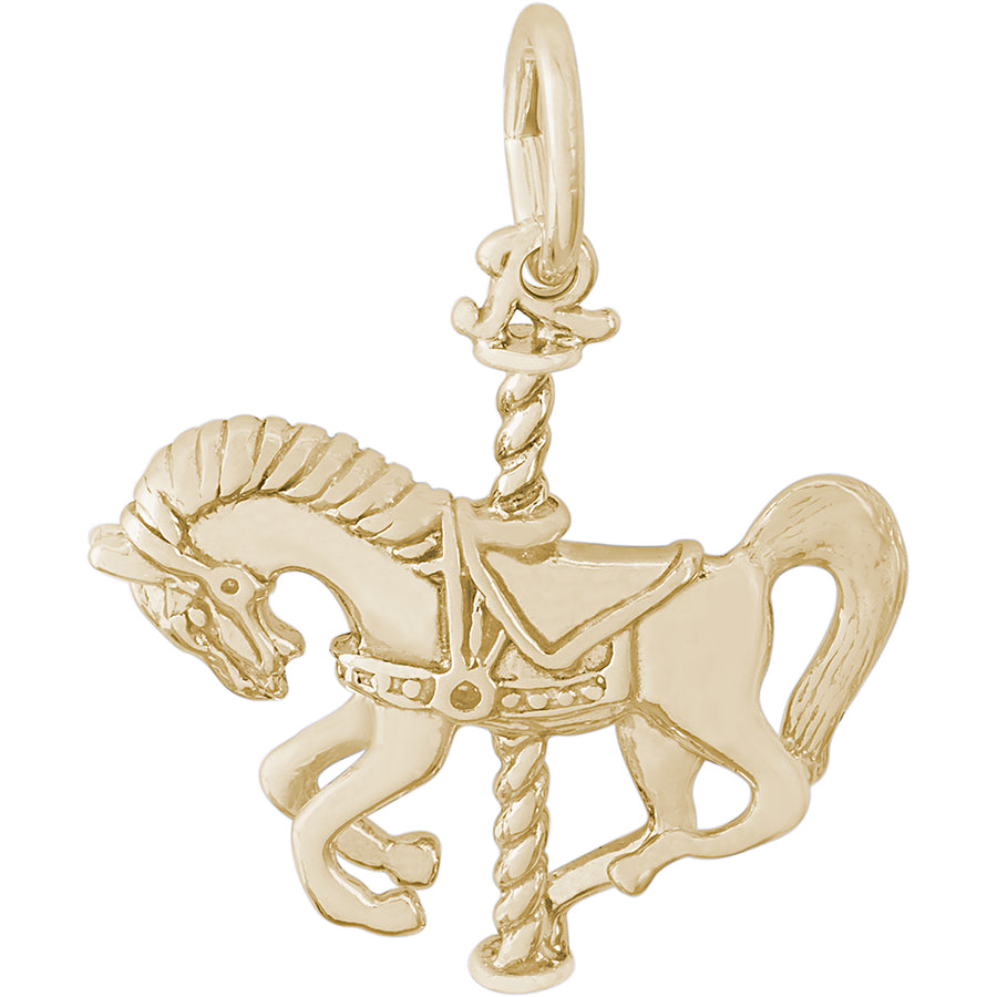 Rembrandt 14k Yellow Gold Carousel Horse Charm