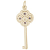 Rembrandt 14k Yellow Gold Key Lg 4 Heart Jun Charm