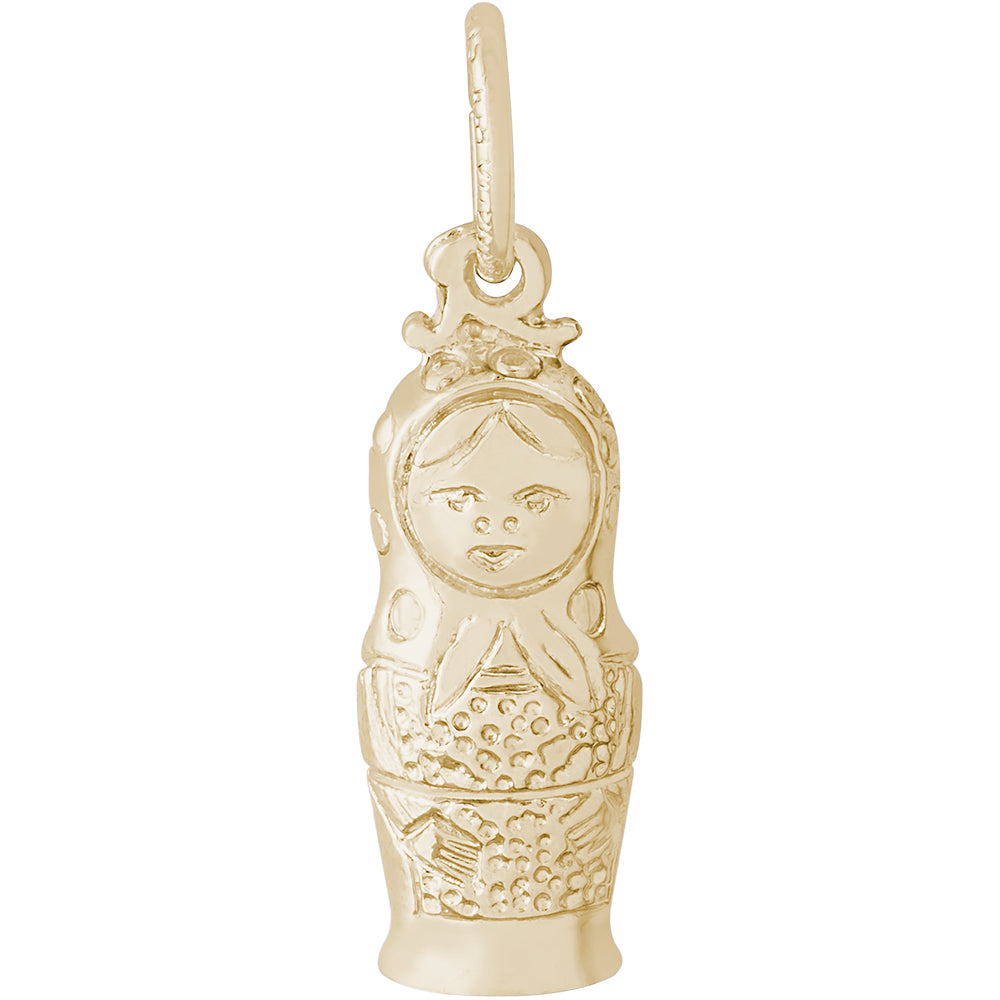Rembrandt 14k Yellow Gold Matryoshka Doll Small Charm