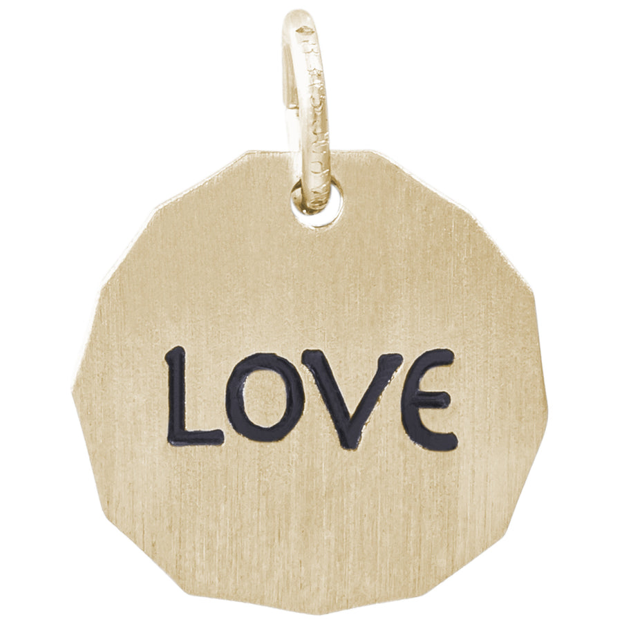 Rembrandt 14k Yellow Gold Love Charm Tag Charm