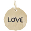 Rembrandt 14k Yellow Gold Love Charm Tag Charm